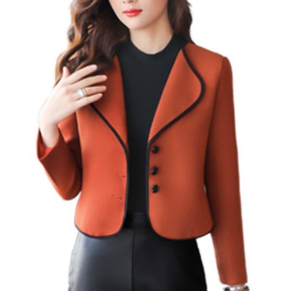 women's jackets women coat 2021 spring long sleeve single breasted short jacket ladies girl fashion suit elegant office clothes a2079, Black;brown
women's jackets women coat 2021 spring long sleeve single breasted short jacket ladies girl fashion suit elegant office clothes a2079, Black;brown