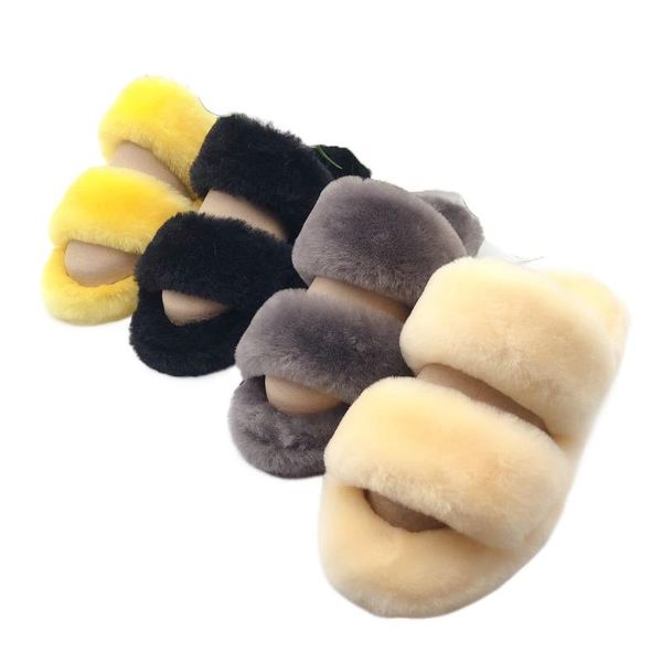 slippers fluffy fashin warm furry wool slip on flats female sliders cozy home woman, Black
slippers fluffy fashin warm furry wool slip on flats female sliders cozy home woman, Black