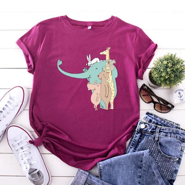 cotton t shirt women casual short sleeve summer tshirts cute animal print graphic tees fashion 5xl plus size streetwear women's t-shirt, White
cotton t shirt women casual short sleeve summer tshirts cute animal print graphic tees fashion 5xl plus size streetwear women's t-shirt, White