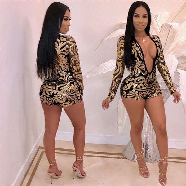 nightclub playsuit bodycon deep womens romper v neck long sleeve fashion sequins bodysuit party, Black;white
nightclub playsuit bodycon deep womens romper v neck long sleeve fashion sequins bodysuit party, Black;white
