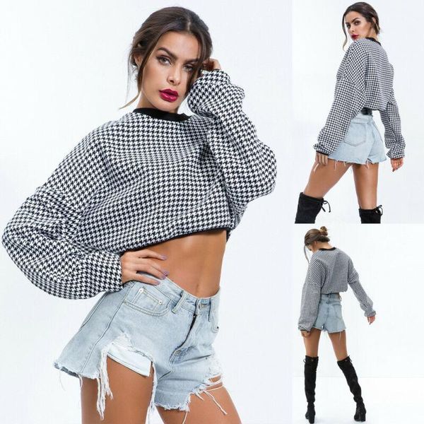 women's hoodies & sweatshirts autumn 2021 women pullover hip-hop houndstooth long sleeve korean loose female casual short top, Black
women's hoodies & sweatshirts autumn 2021 women pullover hip-hop houndstooth long sleeve korean loose female casual short top, Black
