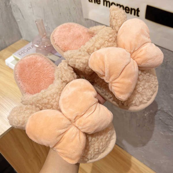 2021 cute big bow warm plush ladies shoes home indoor closed toe curl furry flat slides winter anti-slip cotton women slippers y0804, Black
2021 cute big bow warm plush ladies shoes home indoor closed toe curl furry flat slides winter anti-slip cotton women slippers y0804, Black