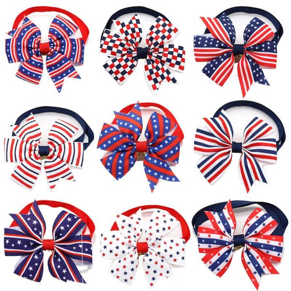 30pcs pet dog bowties red white blue ribbon bow tie collar for 4th july neckties grooming products cat apparel
30pcs pet dog bowties red white blue ribbon bow tie collar for 4th july neckties grooming products cat apparel