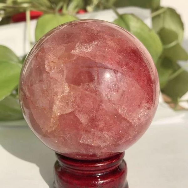 decorative objects & figurines beautiful natural strawberry crystal ball energy healing reiki ornaments 
decorative objects & figurines beautiful natural strawberry crystal ball energy healing reiki ornaments
