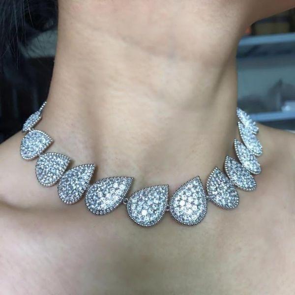 celebrity design big waterdrop pearl shaped cubic zirconia stone short choker necklace for women accessories wedding party chokers, Golden;silver
celebrity design big waterdrop pearl shaped cubic zirconia stone short choker necklace for women accessories wedding party chokers, Golden;silver