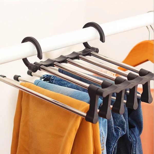 hangers & racks multifunctional pants rack 5 in 1 retractable stainless steel hanger for home traveling easy installation e7
hangers & racks multifunctional pants rack 5 in 1 retractable stainless steel hanger for home traveling easy installation e7