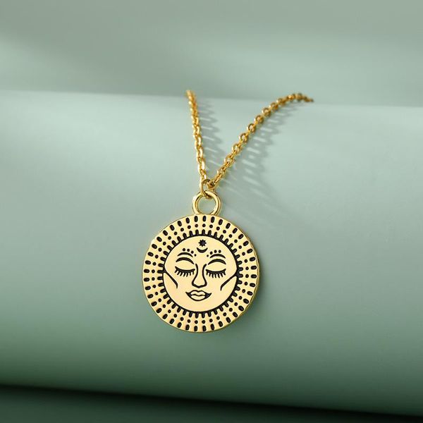 chains 2021 vintage tarot cards lady face necklace for women stainless steel necklaces sun hiphop punk jewelry gifts, Silver
chains 2021 vintage tarot cards lady face necklace for women stainless steel necklaces sun hiphop punk jewelry gifts, Silver