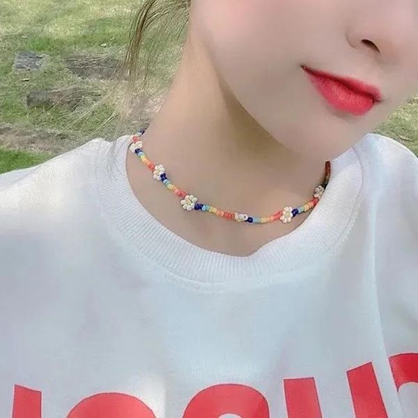chokers colorful bead flower choker necklace for women bohemian body chains summer holiday chain 2021 fashion jewelry am3056, Golden;silver
chokers colorful bead flower choker necklace for women bohemian body chains summer holiday chain 2021 fashion jewelry am3056, Golden;silver