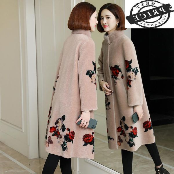 women's fur & faux coat real female vintage long mink collar sheep shearing jacket women cloth 2021 korean 100% wool hiver 206a, Black
women's fur & faux coat real female vintage long mink collar sheep shearing jacket women cloth 2021 korean 100% wool hiver 206a, Black