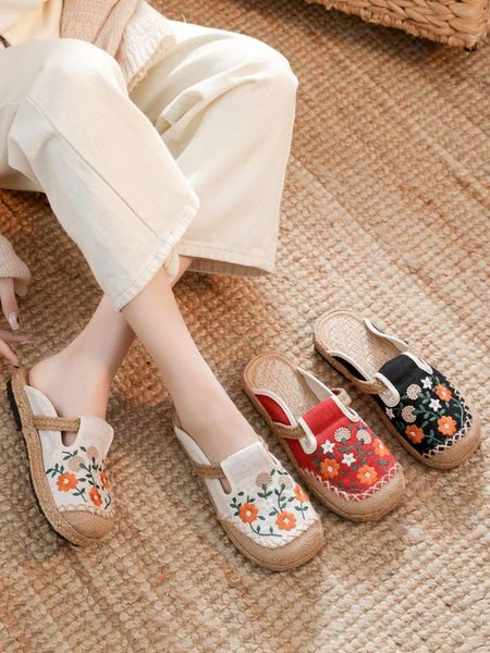 slippers loafers shoes woman 2021 flat low soft fabric casual slides ethnic embroider rubber basic floral leisure cotton, Black
slippers loafers shoes woman 2021 flat low soft fabric casual slides ethnic embroider rubber basic floral leisure cotton, Black