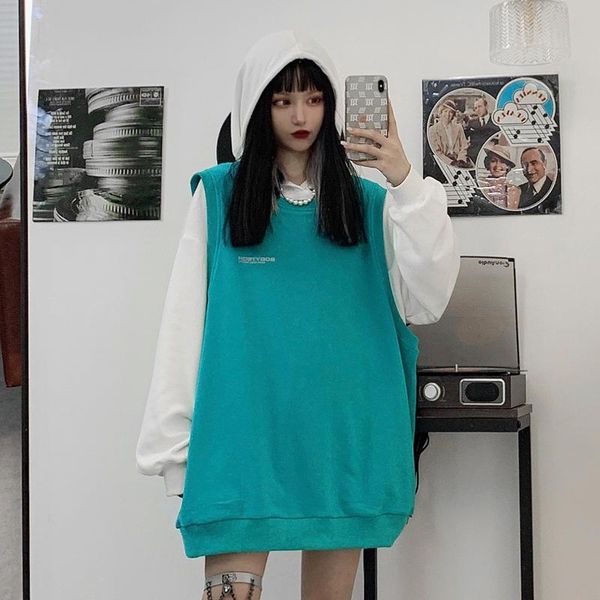 vintage harajuku loose hoodies sweatshirt + medium length vest women korean fashion solid color winter clothes women's & sweatshirts, Black
vintage harajuku loose hoodies sweatshirt + medium length vest women korean fashion solid color winter clothes women's & sweatshirts, Black