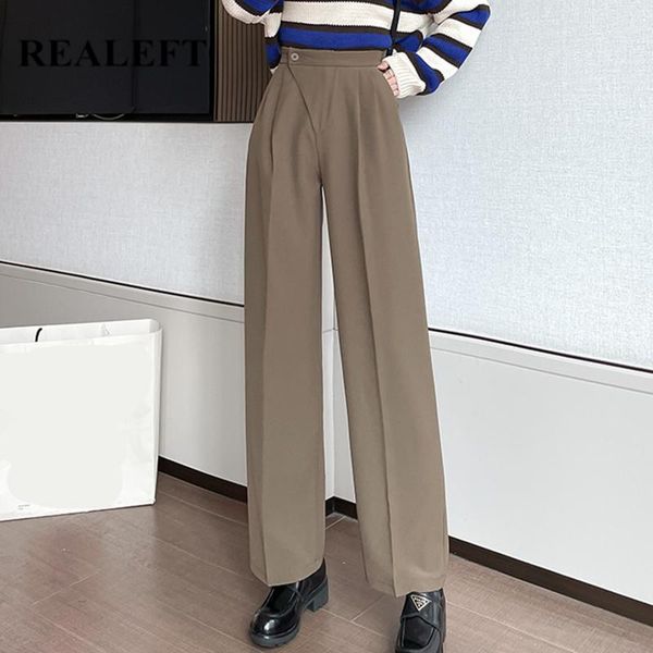 women's pants & capris realeft 2021 spring autumn irregular wide leg solid high waist elegant button office lady long trousers female, Black;white
women's pants & capris realeft 2021 spring autumn irregular wide leg solid high waist elegant button office lady long trousers female, Black;white