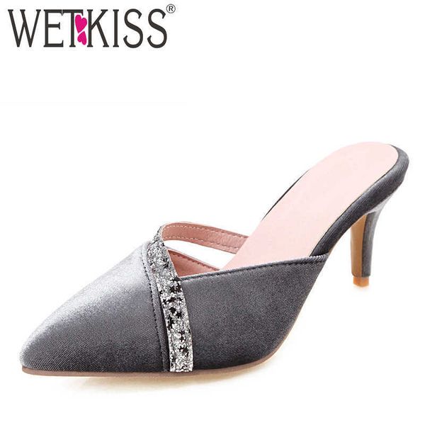 wetkiss thin high heels slippers woman pointed toe footwear fashion pleuche slides bling shoes female mules shoes women summer 210630, Black
wetkiss thin high heels slippers woman pointed toe footwear fashion pleuche slides bling shoes female mules shoes women summer 210630, Black