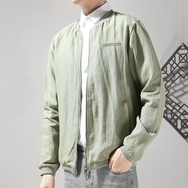 men's jackets a201 autumn men linen jacket casual loose luxury sport outdoor all-match youth handsome zipper long sleeve stand collar c, Black;brown
men's jackets a201 autumn men linen jacket casual loose luxury sport outdoor all-match youth handsome zipper long sleeve stand collar c, Black;brown