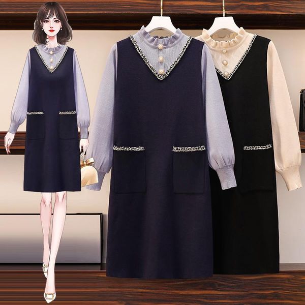 casual dresses ehqaxin plus size womens knitted fashion elegant stitching wood ear collar button lace long-sleeved dress ladies -4xl, Black;gray
casual dresses ehqaxin plus size womens knitted fashion elegant stitching wood ear collar button lace long-sleeved dress ladies -4xl, Black;gray