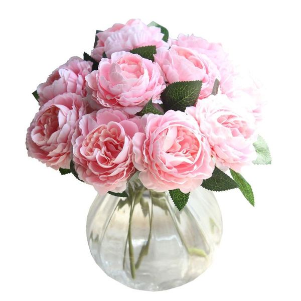 decorative flowers & wreaths 11pcs 28cm peony branch pink silk rose artificial flower bouquet beautiful wedding home table decor arrange fak
decorative flowers & wreaths 11pcs 28cm peony branch pink silk rose artificial flower bouquet beautiful wedding home table decor arrange fak