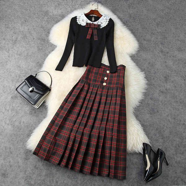 two piece dress fall autumn long sleeve peter pan neck black knitted panelled + pleated buttons mid-calf skirt 2 s set lag3111229 t2kk, White
two piece dress fall autumn long sleeve peter pan neck black knitted panelled + pleated buttons mid-calf skirt 2 s set lag3111229 t2kk, White