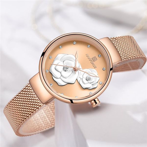 wristwatches naviforce women luxury watches 3d flower clock quartz watch lady fashion dress wrist waterproof relogio feminino, Slivery;brown
wristwatches naviforce women luxury watches 3d flower clock quartz watch lady fashion dress wrist waterproof relogio feminino, Slivery;brown