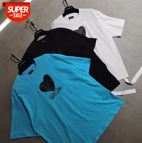 black love round neck pullover on chest for men and women with short sleeves #y092, White;black
black love round neck pullover on chest for men and women with short sleeves #y092, White;black