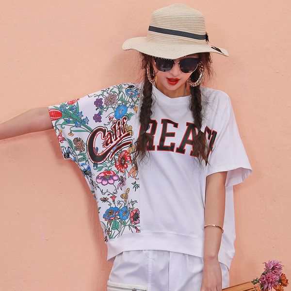 t shirt large women's 2021 pullover grey short sleeve round ne loose print street trendy, White
t shirt large women's 2021 pullover grey short sleeve round ne loose print street trendy, White