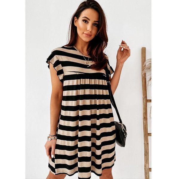 casual dresses striped mini loose short sleeved spring summer autumn clothes dress for women's vetement femme 2021 vintage female, Black;gray
casual dresses striped mini loose short sleeved spring summer autumn clothes dress for women's vetement femme 2021 vintage female, Black;gray