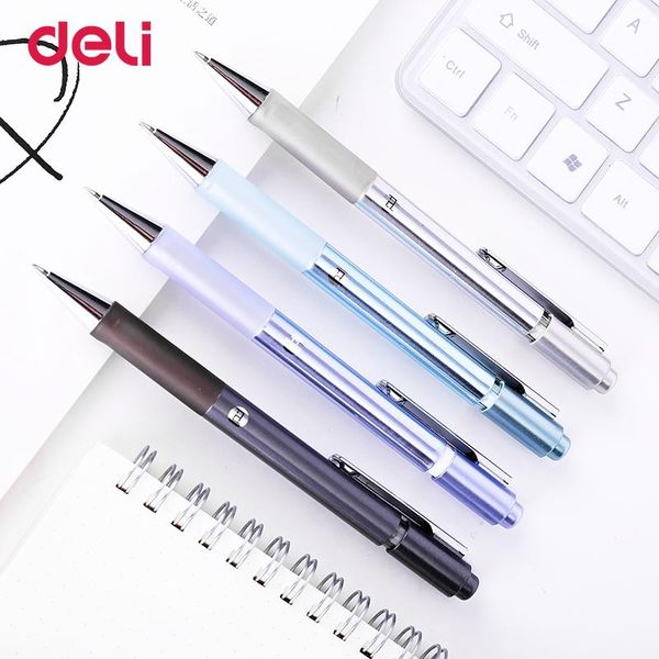 gel pens deli pen 0.5mm nib luxury smooth quick-drying ballpoint 4 pcs press style writing supplies for school office stationary
gel pens deli pen 0.5mm nib luxury smooth quick-drying ballpoint 4 pcs press style writing supplies for school office stationary