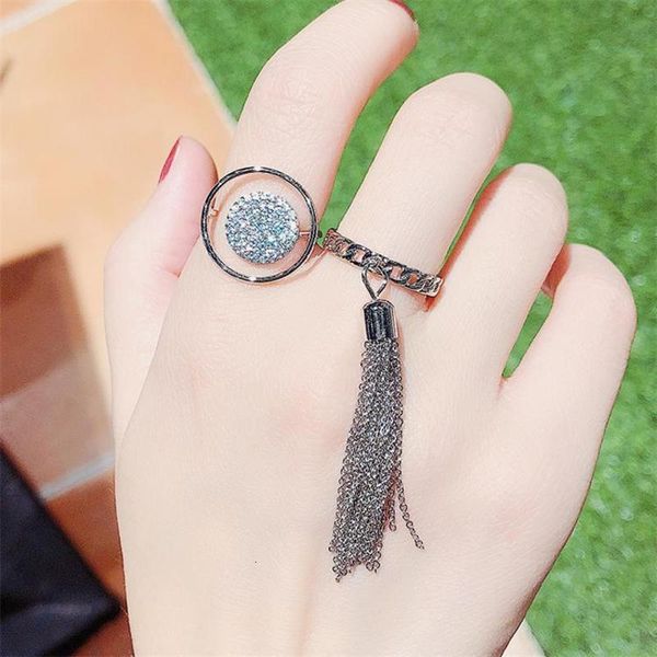 personality trendsetter's cut-out tassel opening women's fashion versatile micro diamond ring, index finger ring, Silver
personality trendsetter's cut-out tassel opening women's fashion versatile micro diamond ring, index finger ring, Silver