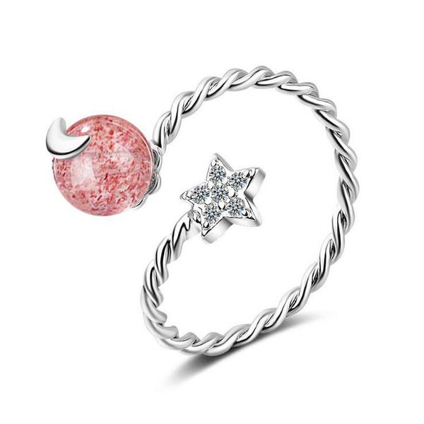 cluster rings trendy 925 silver pink strawberries zircon cute star moon open ring for women girls adjustable tail gift korea jewelry, Golden;silver
cluster rings trendy 925 silver pink strawberries zircon cute star moon open ring for women girls adjustable tail gift korea jewelry, Golden;silver