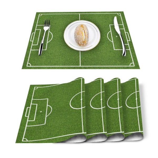 table runner 4/6 pcs placemat soccer balls football field printed mat for tables heat-insulation cotton linen kitchen dining pads
table runner 4/6 pcs placemat soccer balls football field printed mat for tables heat-insulation cotton linen kitchen dining pads