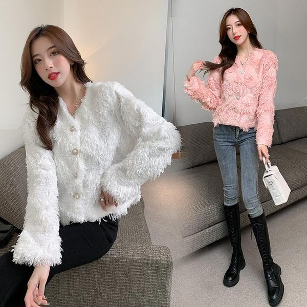 women's jackets 2021 korean version net red v-neck gradient tassel fur coat, Black;brown
women's jackets 2021 korean version net red v-neck gradient tassel fur coat, Black;brown