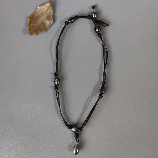 hand-made simple black leather necklace men punk trendy neck accessories freshwater pearl perforated rope jewelry gift pendant necklaces, Silver
hand-made simple black leather necklace men punk trendy neck accessories freshwater pearl perforated rope jewelry gift pendant necklaces, Silver