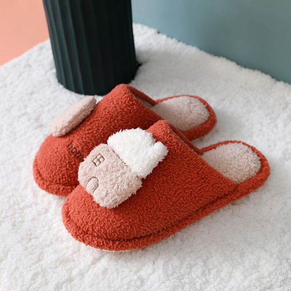couple slippers novelty women warm comfort winter ladies home slipper non-slip el scuff zy9411, Black