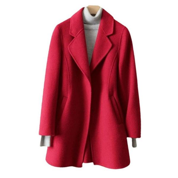 women's wool & blends red turn down collar coats long sleeve overcoat loose mid-length autumn trench coat outwear solid, Black
women's wool & blends red turn down collar coats long sleeve overcoat loose mid-length autumn trench coat outwear solid, Black