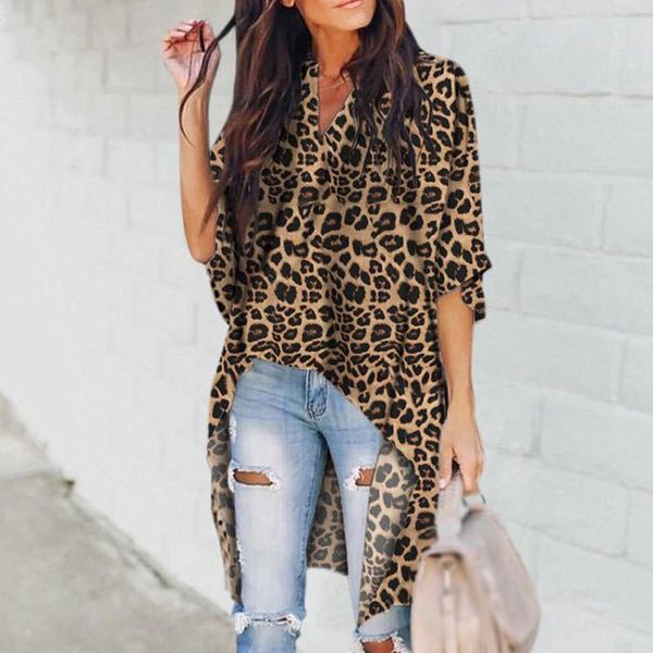 women's blouses & shirts women ladies chiffon plus size casual blouse leopard printed v neck, White
women's blouses & shirts women ladies chiffon plus size casual blouse leopard printed v neck, White