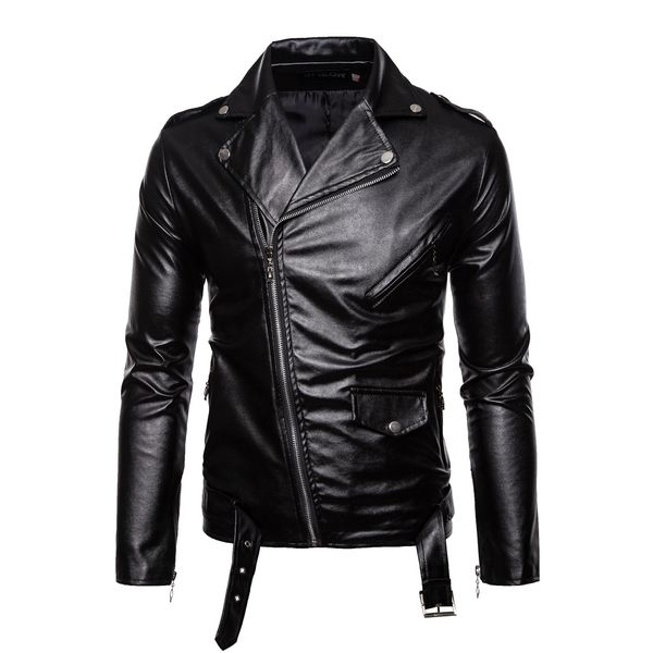 2022 autumn and winter leather jacket men's fashion oblique zipper lapel slim, Black;brown
2022 autumn and winter leather jacket men's fashion oblique zipper lapel slim, Black;brown
