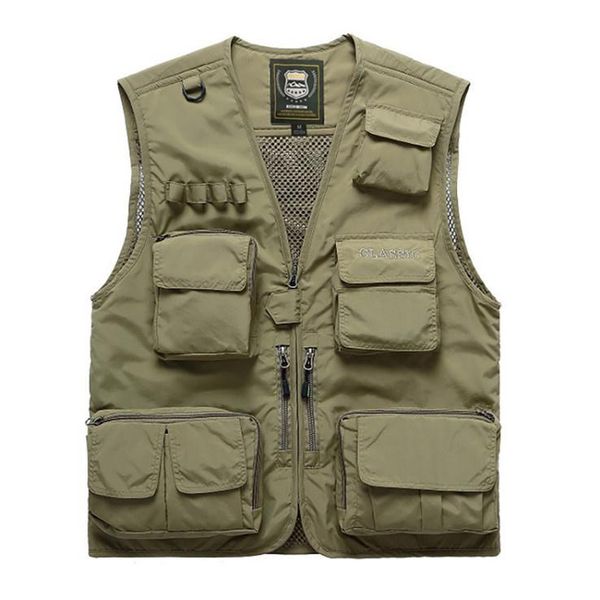 men's vests spring autumn multi-pockets casual vest men professional pography cameraman mesh for reporter waistcoat, Black;white
men's vests spring autumn multi-pockets casual vest men professional pography cameraman mesh for reporter waistcoat, Black;white
