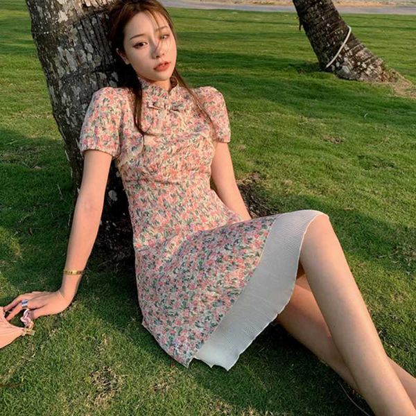 chinese female print dress elegant slim qipao mandarin collar vintage cheongsam vestidos patchwork formal 210529, Black;gray
chinese female print dress elegant slim qipao mandarin collar vintage cheongsam vestidos patchwork formal 210529, Black;gray