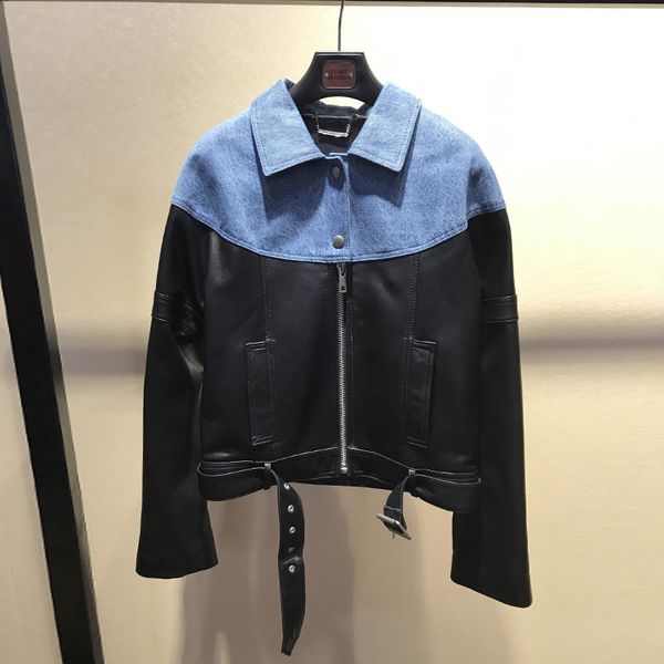 women's jackets european style of women real leather fashion 2021 spring denim retail lamb motorcycle, Black;brown
women's jackets european style of women real leather fashion 2021 spring denim retail lamb motorcycle, Black;brown