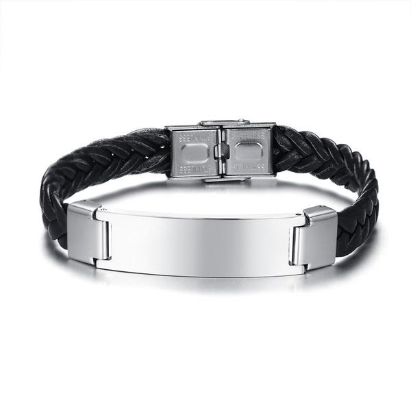 bangle 2021 fashion metal leather braided stainless steel curved pu material black and can be engraved simple style bracelet
bangle 2021 fashion metal leather braided stainless steel curved pu material black and can be engraved simple style bracelet