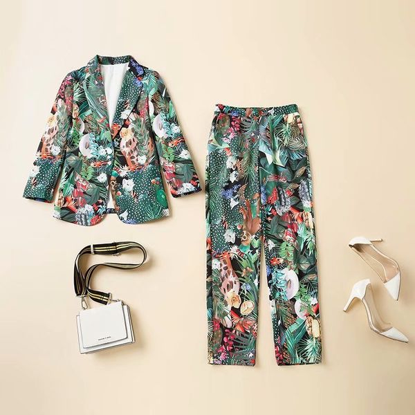 dress european and american women's wear winter style long-sleeved print coat trousers fashion suits 0545, White
dress european and american women's wear winter style long-sleeved print coat trousers fashion suits 0545, White