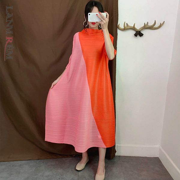 lanmrem blue one-neck collar seven-point sleeve contrast pleats loose plus woman dress casual fashion 2021 autumn new td059, Black;gray
lanmrem blue one-neck collar seven-point sleeve contrast pleats loose plus woman dress casual fashion 2021 autumn new td059, Black;gray