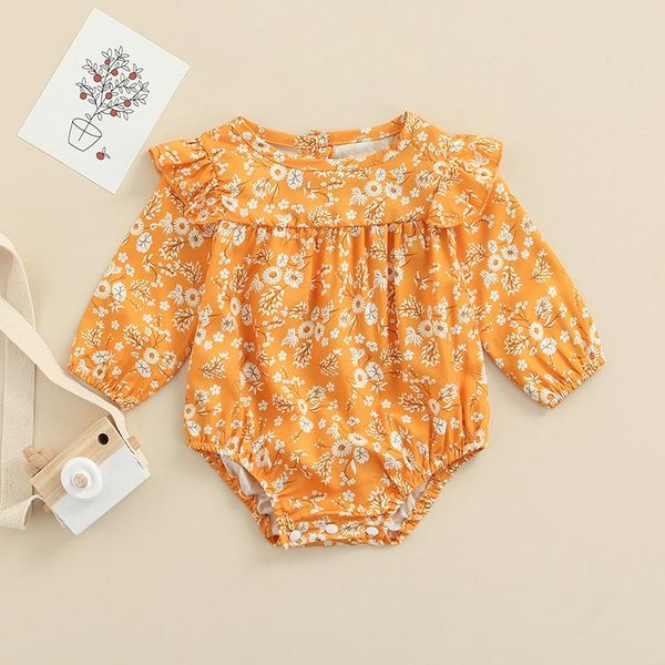 jumpsuits baby romper summer floral print round neck short sleeve ruffle bodysuit for girls yellow 0-12 months, Blue
jumpsuits baby romper summer floral print round neck short sleeve ruffle bodysuit for girls yellow 0-12 months, Blue