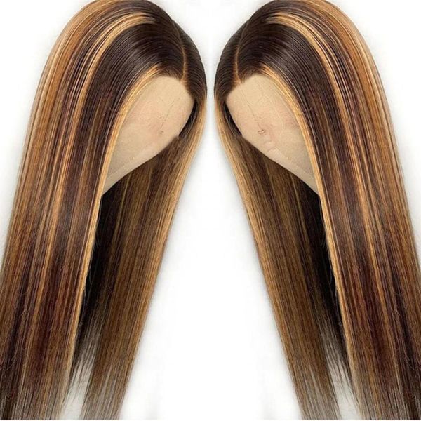synthetic wigs highlight color brown and blonde ombre straight wig heat resistant fiber middle part for black white women
synthetic wigs highlight color brown and blonde ombre straight wig heat resistant fiber middle part for black white women