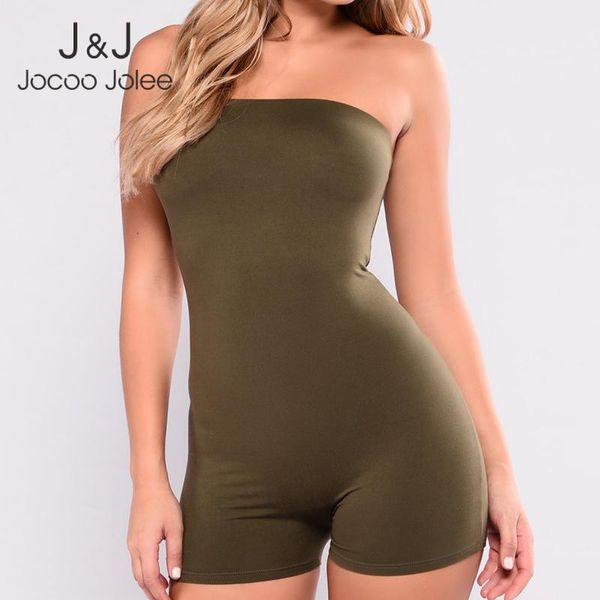 jocoo jolee solid fitness slim short jumpsuits women sleeveless strapless bodycon palysuits casual rompers overalls 210518, Black;white
jocoo jolee solid fitness slim short jumpsuits women sleeveless strapless bodycon palysuits casual rompers overalls 210518, Black;white