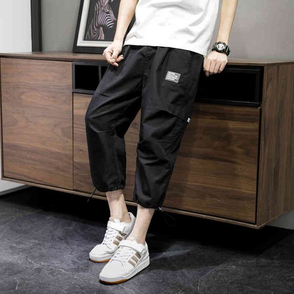 men's pants tfetters japanese trend sweatpants men summer cotton loose casual thin cropped for male solid color straight cargo 4rhb, Black
men's pants tfetters japanese trend sweatpants men summer cotton loose casual thin cropped for male solid color straight cargo 4rhb, Black