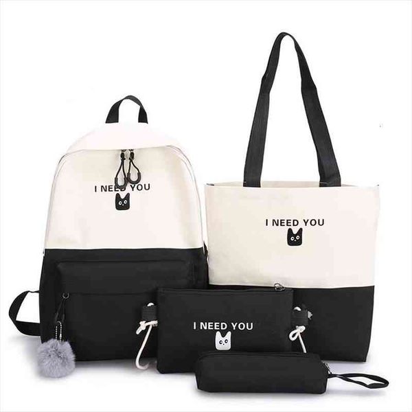 4 piece set schoolbags teenage girls women backpack fashion school bag casual female classical lapshoulder bags
4 piece set schoolbags teenage girls women backpack fashion school bag casual female classical lapshoulder bags