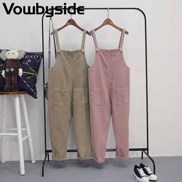 women's pants & capris casual overalls korean style corduroy solid color ankle length slim jumpsuit, Black;white 
women's pants & capris casual overalls korean style corduroy solid color ankle length slim jumpsuit, Black;white
