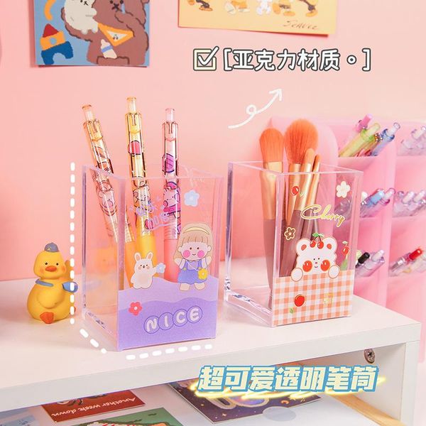 cosmetic bags & cases kawaii transparent ins pen holder deskorganizer acrylic cartoon cute bear desk pencil case box school stati
cosmetic bags & cases kawaii transparent ins pen holder deskorganizer acrylic cartoon cute bear desk pencil case box school stati