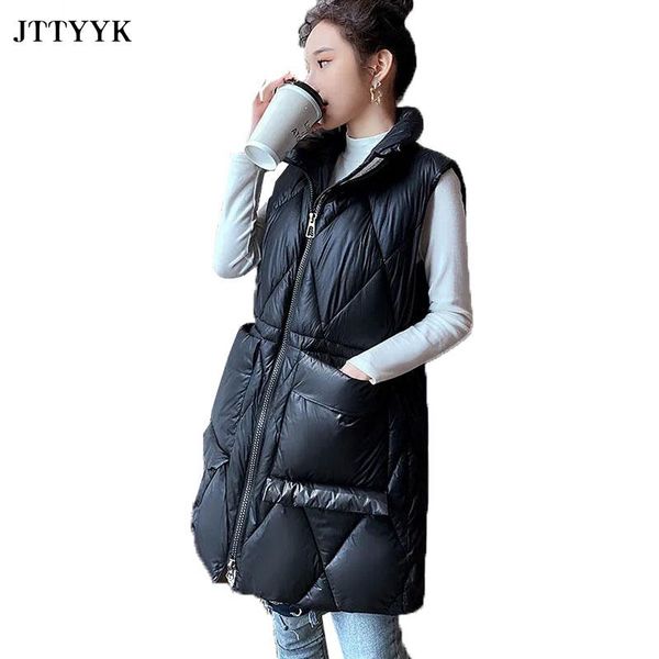 women's vests thick warm long vest 2021 korean winter down waistcoat female casual hooded zipper sleeveless jacket parkas, Black;white
women's vests thick warm long vest 2021 korean winter down waistcoat female casual hooded zipper sleeveless jacket parkas, Black;white