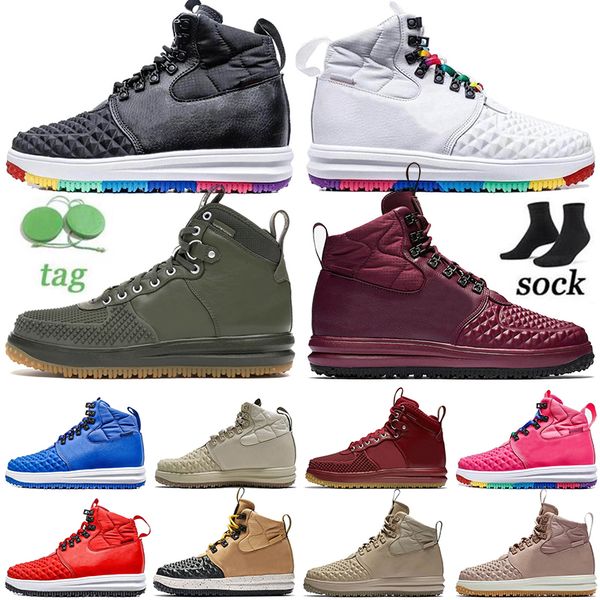 with socks lf1 lunar 1 duckboot shoes platform designer duck boots burgundy black and tan multi-color white summit ale brown pink mens women, White;red
with socks lf1 lunar 1 duckboot shoes platform designer duck boots burgundy black and tan multi-color white summit ale brown pink mens women, White;red